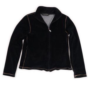 Coco Couture New York Velvet Cardigan Jacket High Collar	Black